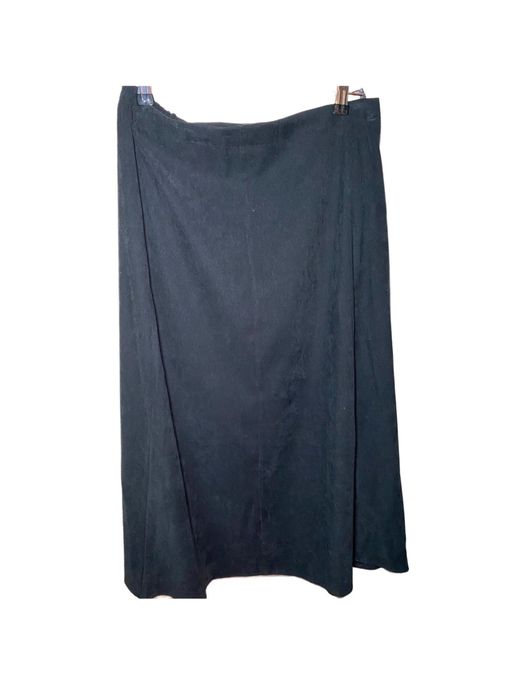 Vintage 90s Y2K‎ Notations Petite PL Black A-Line Pull-On Maxi Skirt